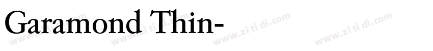 Garamond Thin字体转换
